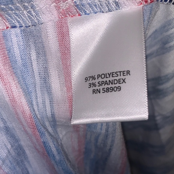 NWT Allison Daley Multicolor Striped Short Sleeve Top - Picture 4 of 4